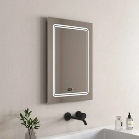 Oglinda cu iluminare si dezaburire Inter Ceramic 50x70 cm dreptunghiulara