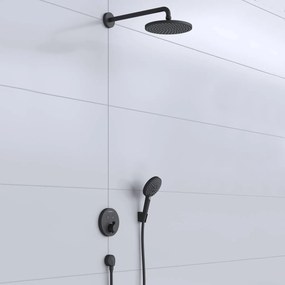 Sistem dus incastrat termostatic Hansgrohe Raindance S 240 powder rain Shower Select S, 1 jet, negru mat - 27959670