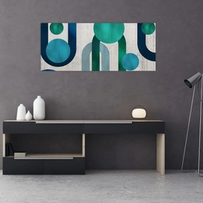 Tablou - Linii și forme circulare (120x50 cm)