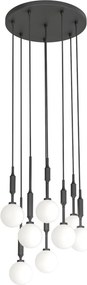 Lustra cu 8 pendule suspendate Ero VIII negru 40