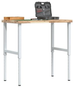 vidaXL Banc lucru 100x60x(73-99,5) cm lemn masiv acacia dreptunghiular