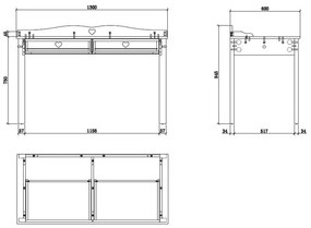 Set Mobilier Cameră Copii AMORI, 6 Piese, Alb, Stil Romantic – Vipack