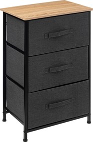 Raft cu 3 sertare textile TISSA, 45 x 30 x 73 cm