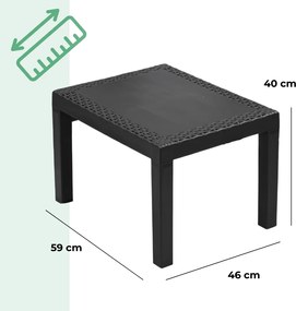 Set grădină FOREST, 3 piese, antracit I.P.A.E-Progarden