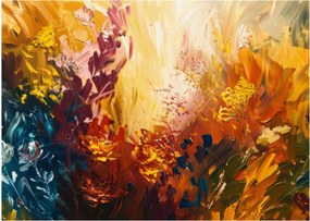 Tablou - pictură abstractă de flori (70x50 cm)