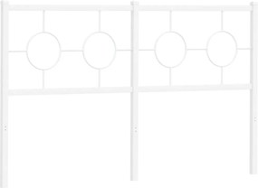 vidaXL Tăblie de pat de schimb metalică, alb, 135 cm
