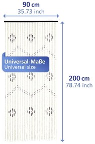 Draperie în culoare naturală din bambus 90x200 cm cu prindere la ușă – Maximex