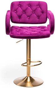 HR8403W Scaun Catifea Fucsia Bază Aurie