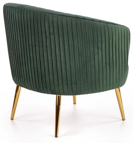 Fotoliu tapitat Crown verde – H80 cm
