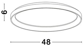 Plafoniera LED dimabila design circular PERTINO D-48cm