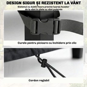 Outsunny Huse pentru Mobilier de Grădină 4 Piese, Impermeabile, Negru | Aosom Romania