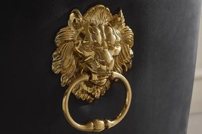 Set 2 scaune Modern Barock, auriu/ catifea neagra