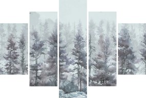 Tablou - Pădurea de pini II., aquarel (150x105 cm)