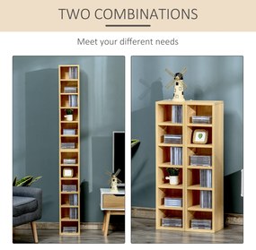 Homcom Set de 2 Rasteluri Mobilier 6 Rafturi in Lemn MDF 21X19.2X88.3cm