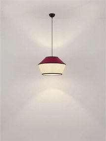 Lustra cu abajur stratifiat catifea Burgundy cu hartie naturala VELISS