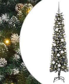 vidaXL Brad de Crăciun artificial Verde 180 cm PVC și Plastic și Oțel