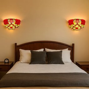 Brilagi - Aplică de perete Tiffany cu vitralii GARLAN 1xE14/40W/230V