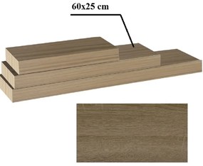 Polita 60x25 din MDF, stejar trufa, GANA FY 11044-3