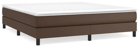 3120715 vidaXL Cadru de pat box spring, maro, 180x200 cm, piele ecologică