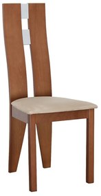 Scaun lemn, cireş/material bej, BONA NEW