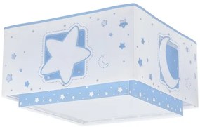 Plafonieră pentru copii MOONLIGHT 2xE27/60W/230V albastră Dalber 63236T