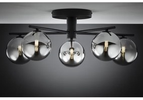 Jupiter 2048 - Plafonieră aplicată PRATO, 5xG9/14W/230V, negru/gri fumuriu