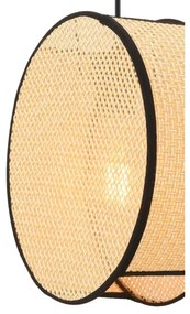 Lustră suspendată BIG DRUM, 1 x E27, 60 W, 230 V, bej/negru