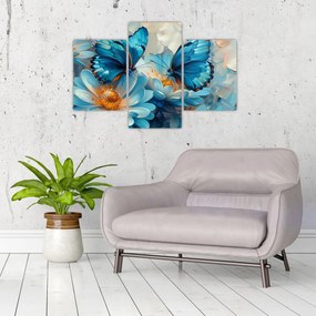 Tablou - Fluturi albaștri (90x60 cm)