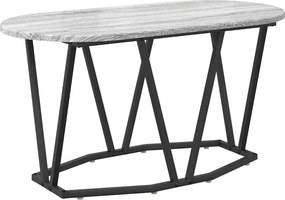 vidaXL Masă de cafea Gri 80 x 40 x 40.5 cm Lemn aranjat și metal