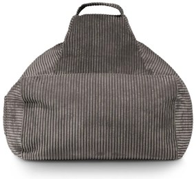 Fotoliu puf pentru copii verde cu tapițerie din catifea reiată Game Amuse – SLOWDOWN