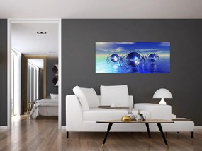 Tablou cu abstracție - apa (120x50 cm)