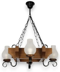 Lustră pe lanț Brilagi QUEEN 4xE14/40W/230V fag/nuc