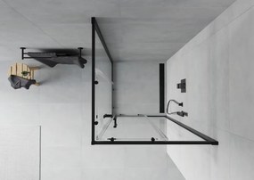Mexen Rio cabina de duș pătrată 90 x 90 cm, transparentă, neagră - 860-090-090-70-00
