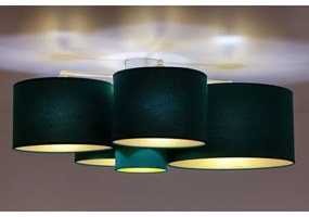 Duolla - Plafonieră ROLLER PENTO 5xE27/60W/230V verde/auriu