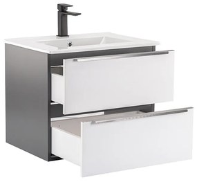Dulap inferior Vario Trim 60 cu lavoar antracit-alb