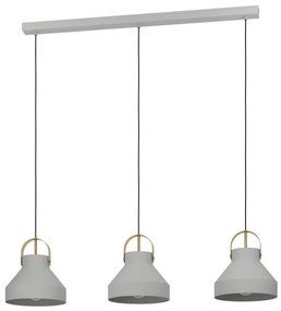 Lustră pe cablu Eglo 390227 ESTEPONA 3xE27/40W/230V gri