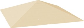 Outsunny Acoperiș de schimb pentru pavilion 3 x 3 m rezistent la apă acoperiș pavilion UPF30+ husă de schimb țesătură Oxford, 370 g/m², Bej | Aosom Romania