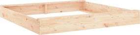 vidaXL Cutie de nisip pătrată cu scaune, lemn masiv de pin