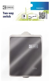 Intrerupator simplu, 10A, montaj aplicat, protectie IP44, pentru exterior, Emos
