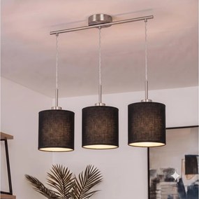 Brilagi - Lustra LED suspendată pe cablu NUBILA 3xE27/60W/230V neagră