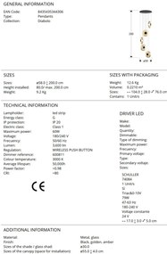 Lustra LED suspendata design modern Diabolo 5L