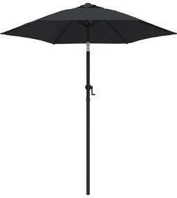 Umbrela de soare, negru, 200 x 211 cm, aluminiu Negru