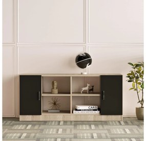 Set mobilier birou Volgenzo 13 (Stejar + negru). 1107159
