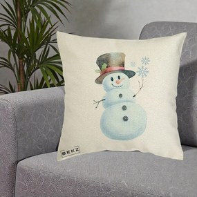 Perna Decorativa Om de Zapada cu Joben si Vasc, 40x40 cm, Ecru, Husa Detasabila, Perna Inclusa, BEKZ®