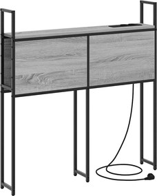 vidaXL Tăblie de Depozitare cu Stație de Încărcare cu raft sonoma gri