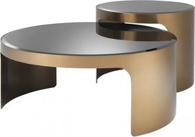 Set 2 masute de cafea design elegant LUX Piemonte, cupru 113299 HZ
