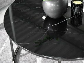 Măsuță de cafea Grande (marmură neagră + negru). 1111616