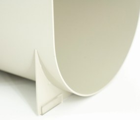 Masuta de cafea din metal Otus alba 70x70x35 cm