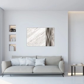 Tablou - Marmură cu linii argintii (90x60 cm)