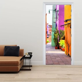 Fototapet pentru ușă - Staduță colorată italiană (95x205cm)